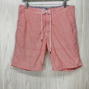 Bonobos Swim Trunks Mens Size 31 Orange Brief Mesh Liner Pockets 9"‎ Inseam